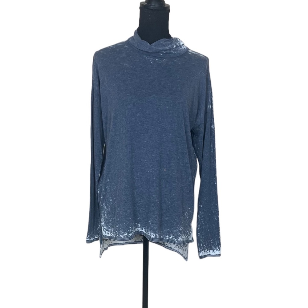 NWT Chaser Long Sleeve Turtleneck Burnout Top (AA)